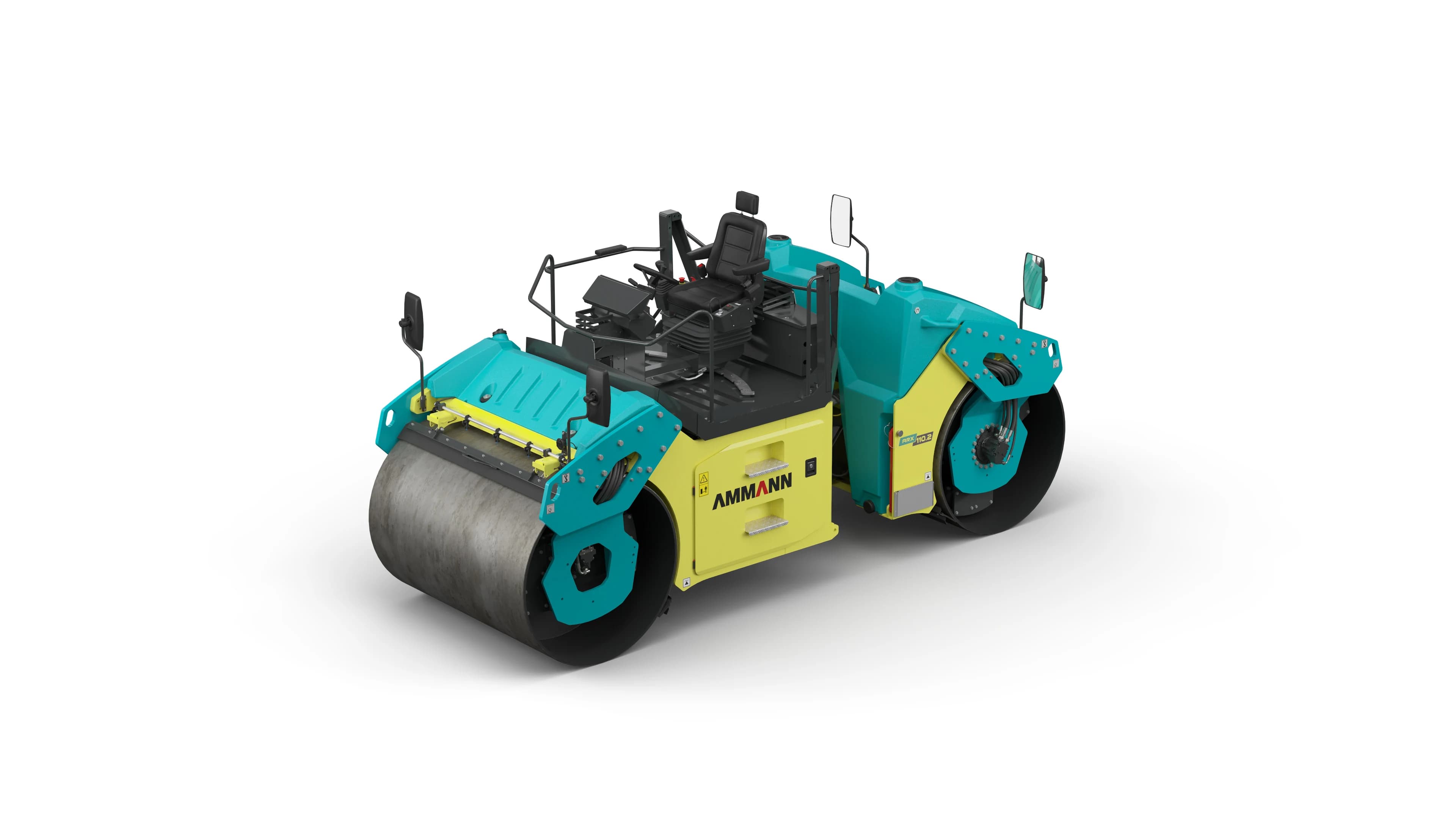 Rodillo tándem articulado Ammann ARX 110.2-2 con plataforma del operador abierta
