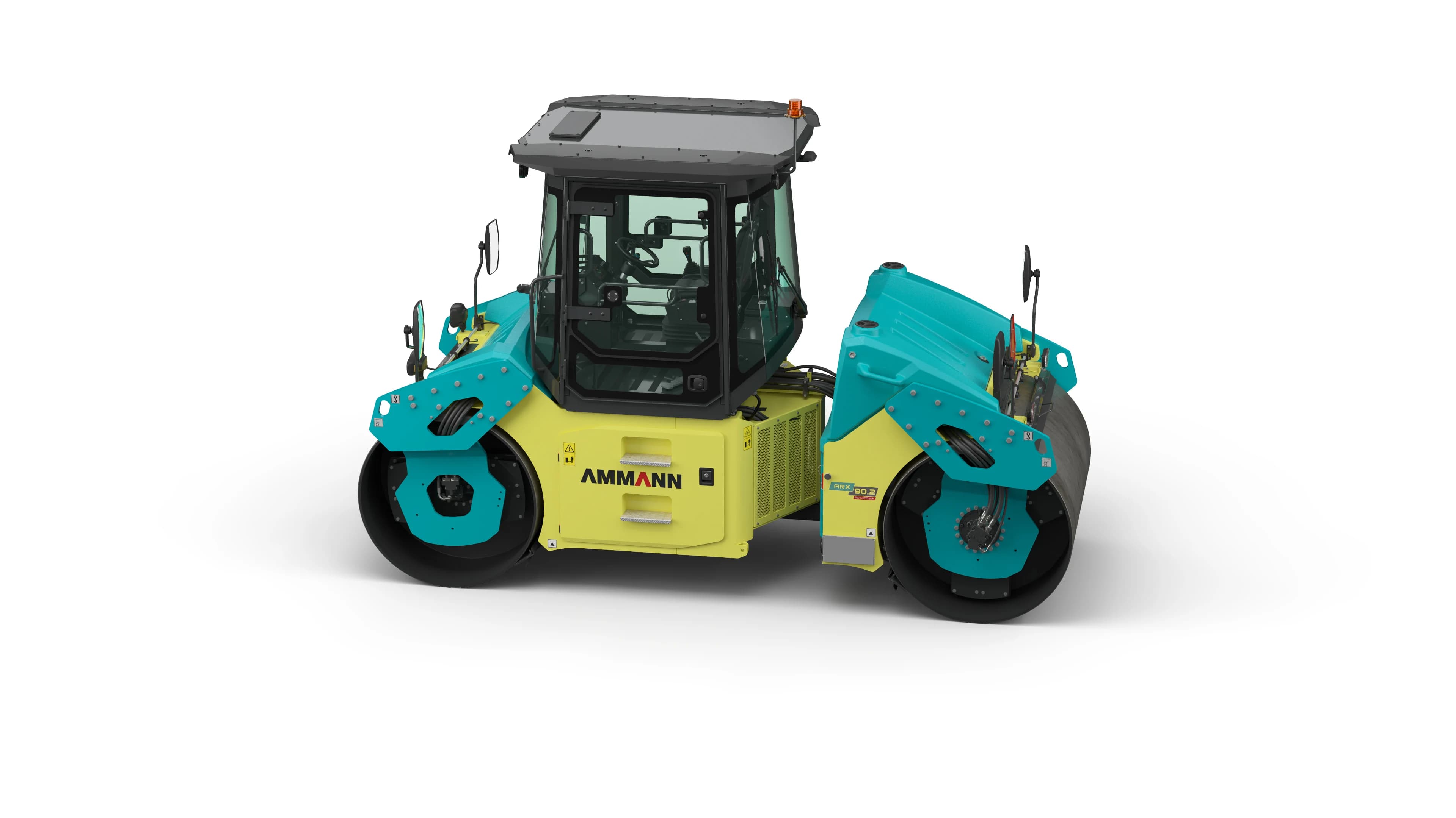 Rodillo tándem articulado Ammann ARX 90.2-2 con cabina ROPS cerrada